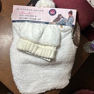 Dog Sweater and matching Beanie set